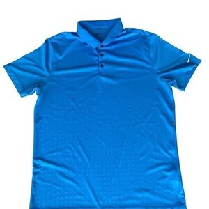 Nike mens dri fit golf shirt blue size large